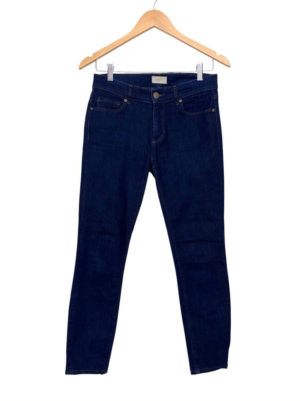 LOFT Outlet Dark Wash Modern Skinny Crop Ankle Blue Jeans Size 2